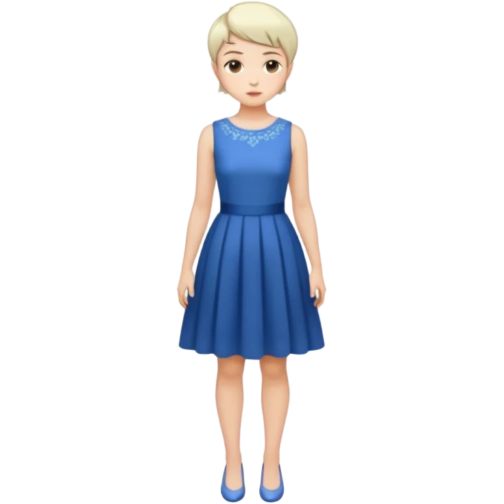 woman full body standing short pixie hair emoji