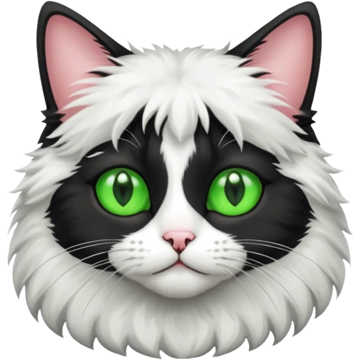 Black white cat emoji