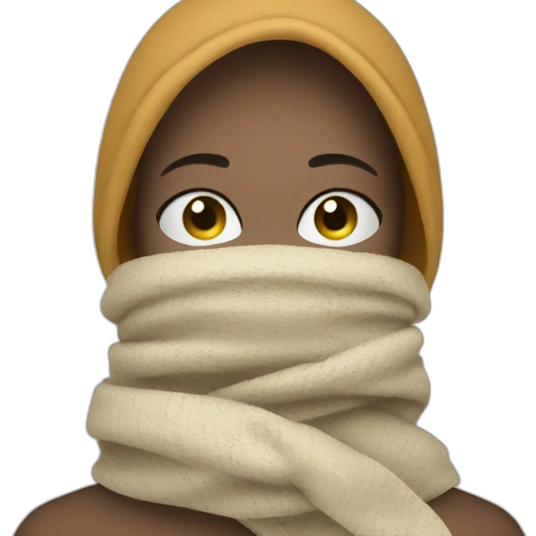 Scarf over eyes emoji
