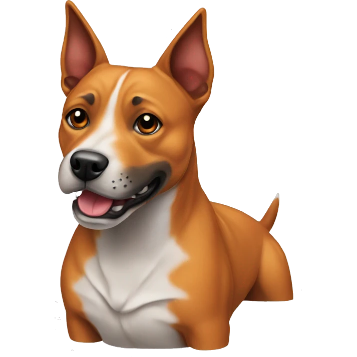 Foxy cross staffy dog emoji