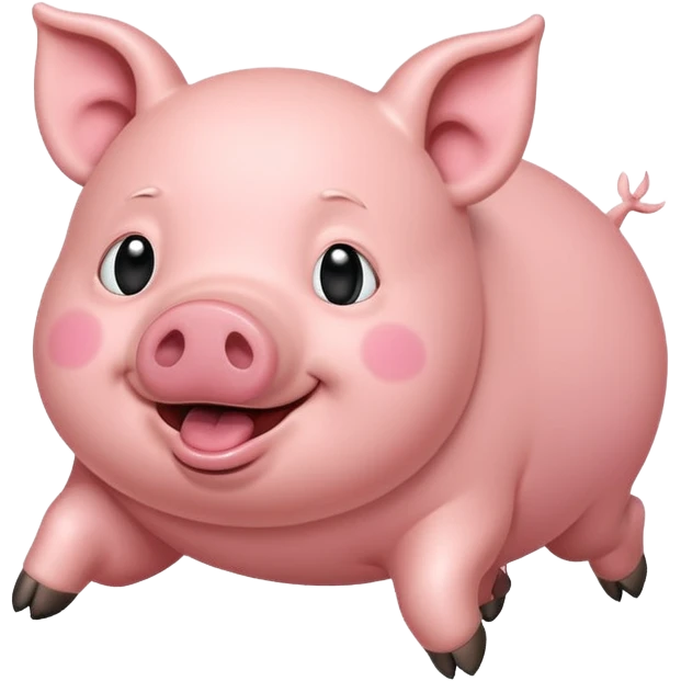 pig flying Through air emoji