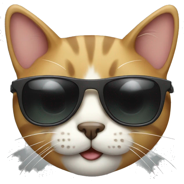 Cat with sunglasses emoji