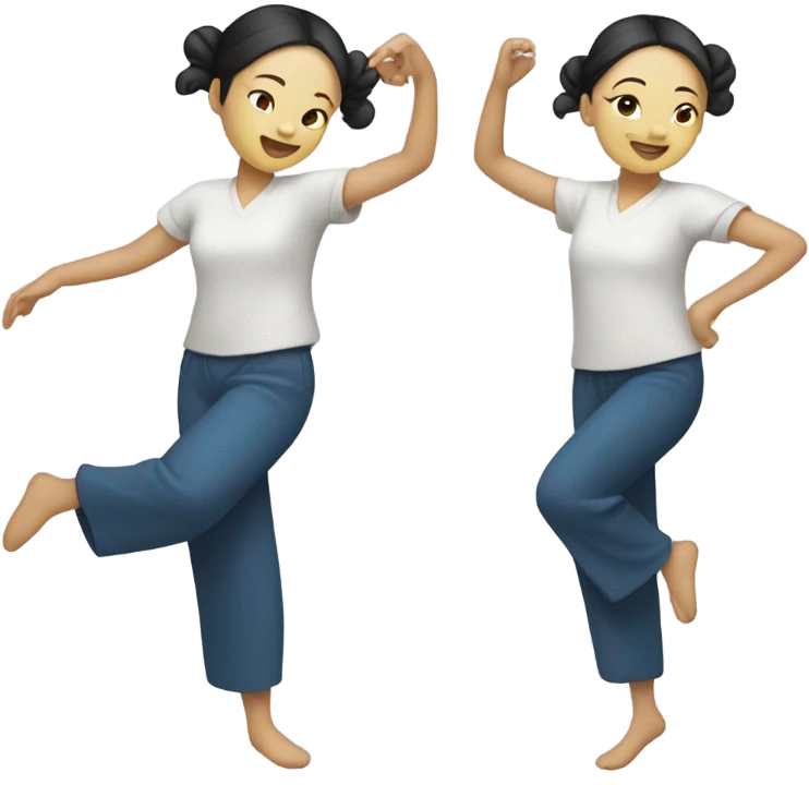 A Chinese girl dancing emoji