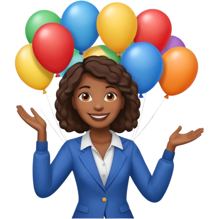 Street Balloon Seller black woman  emoji