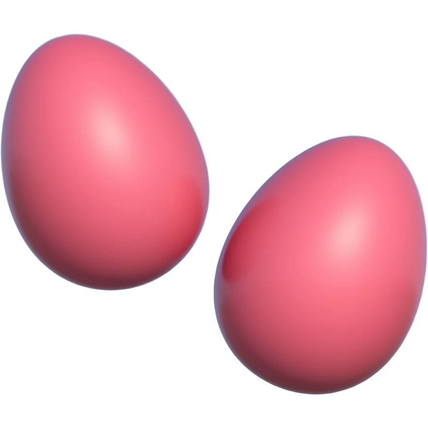 Two red eggs flying emoji