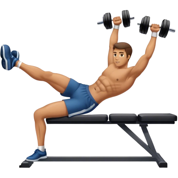guy lying dumbbell flyes emoji