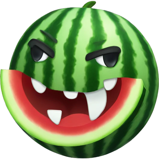 Angry watermelon  emoji