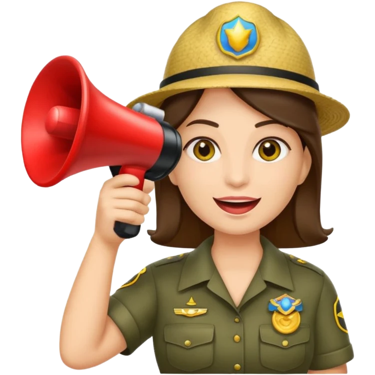 preciso de um emoji de um vendedor com megafone fazendo propaganda emoji