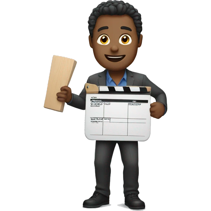 man with a clap board emoji