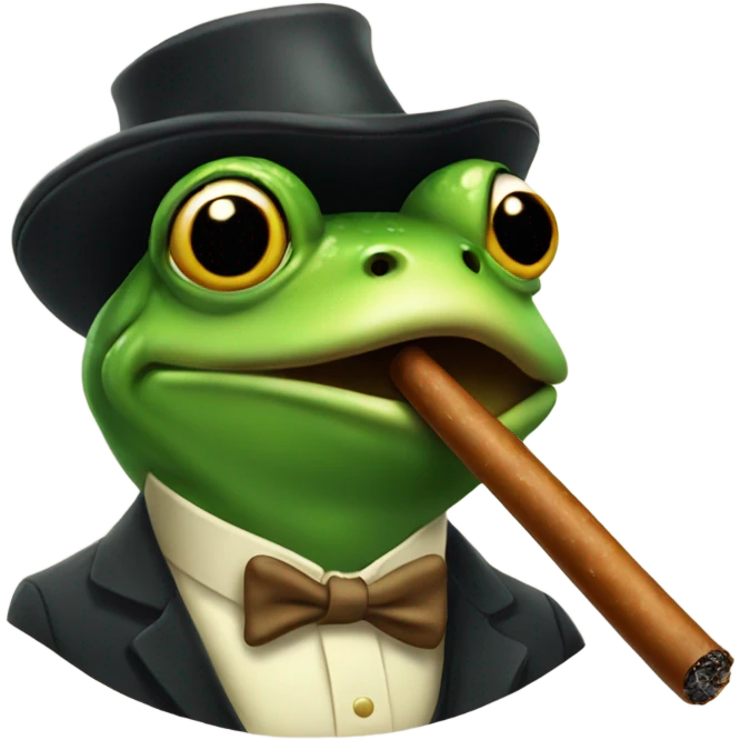 frog with cigar in mouth emoji