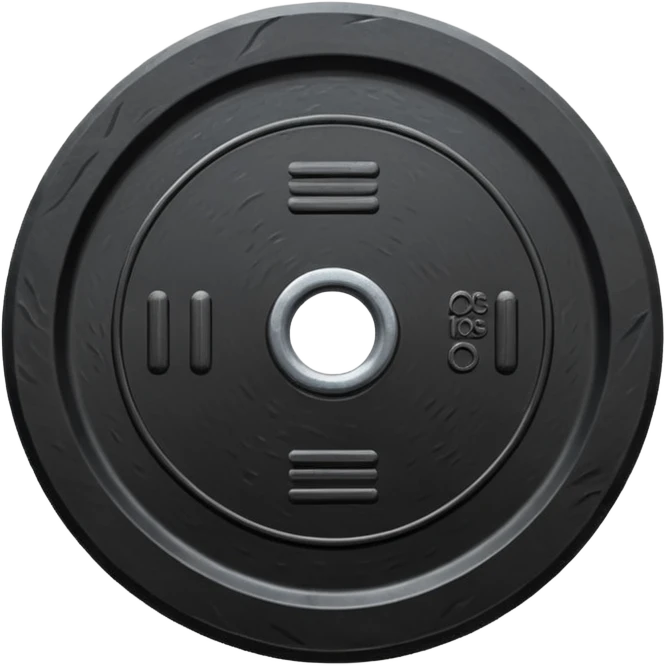 a black weight plate emoji