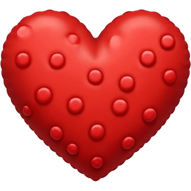 heart with a velvet dot border emoji