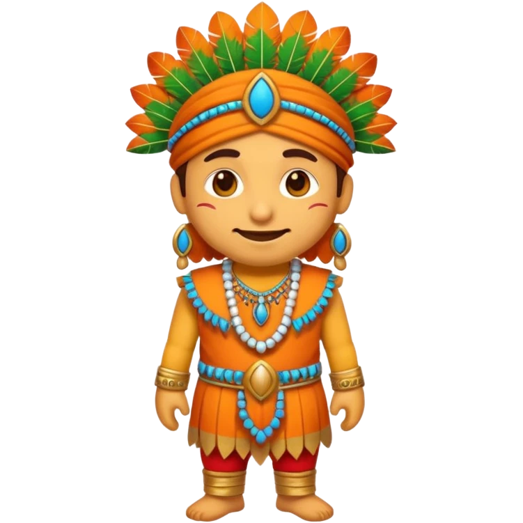 Generate an emoji with a funny Indian costume emoji