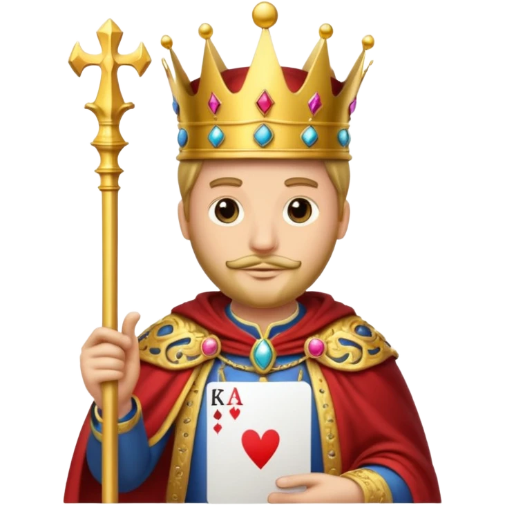 Solitaire card king emoji