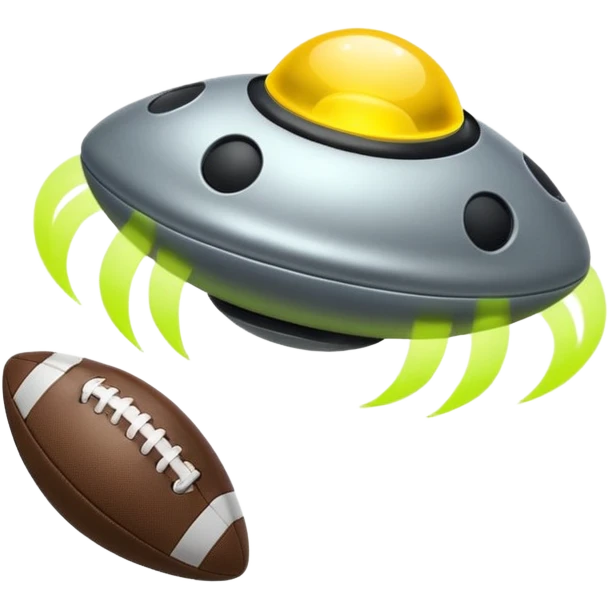 UFO playing football emoji