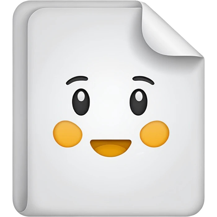 intuitive and simple paper file shaped emoji emoji