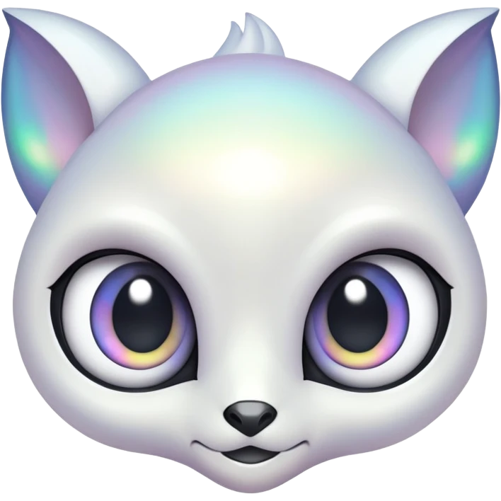  Iridescent white pale fakemon-creature  emoji