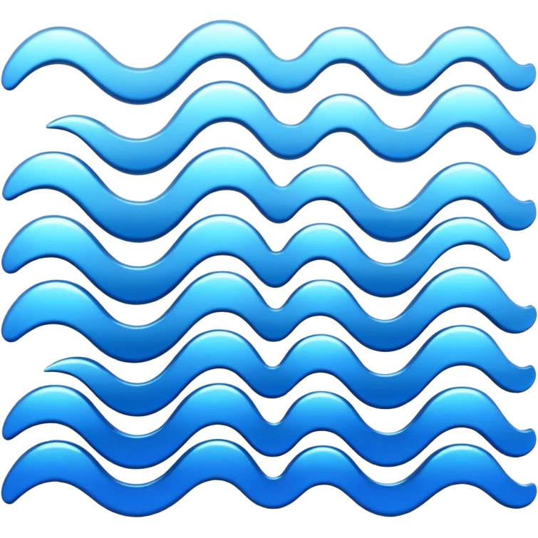 Chrome metallic ocean emoji