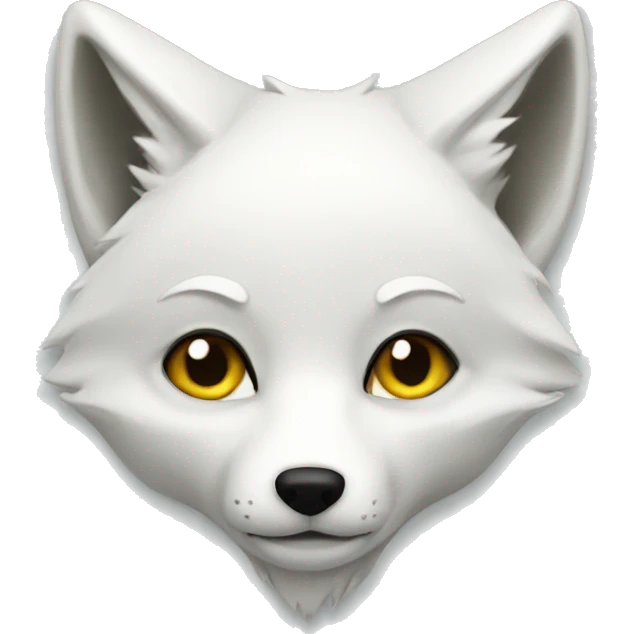 White fox hoodie emoji