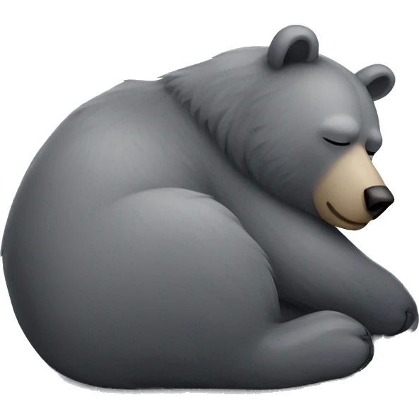 realistic-grey-bear-sleeping  emoji