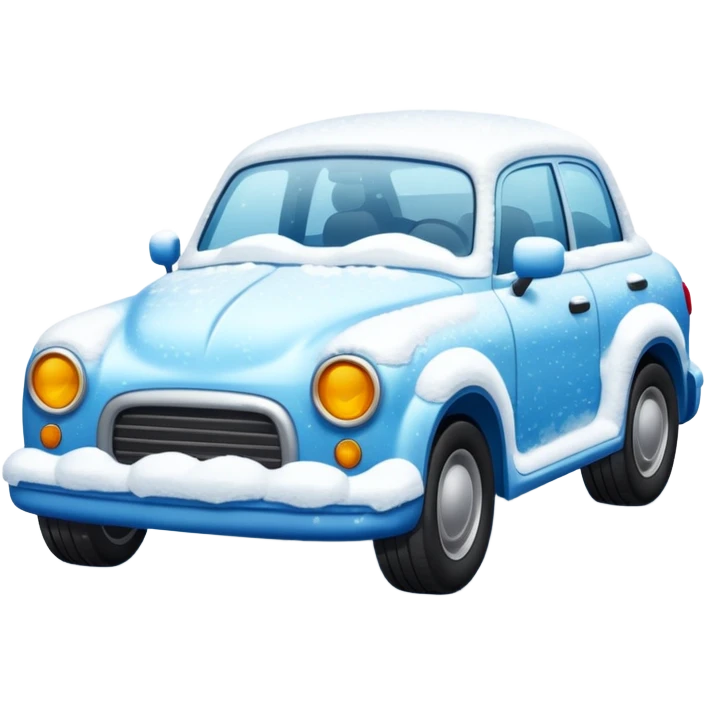 car covered in snow emoji