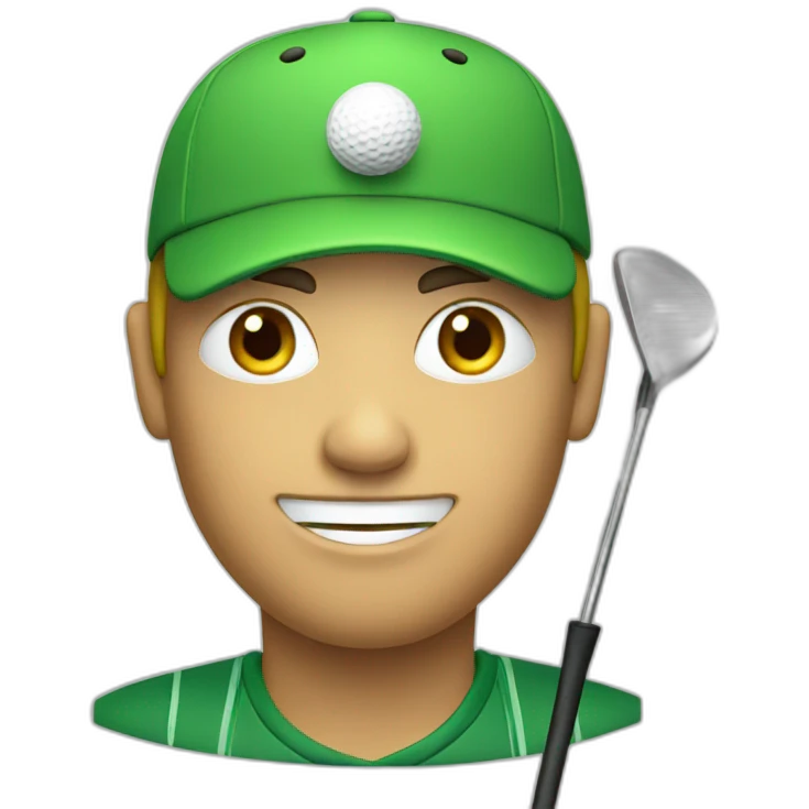 Golfer with club emoji