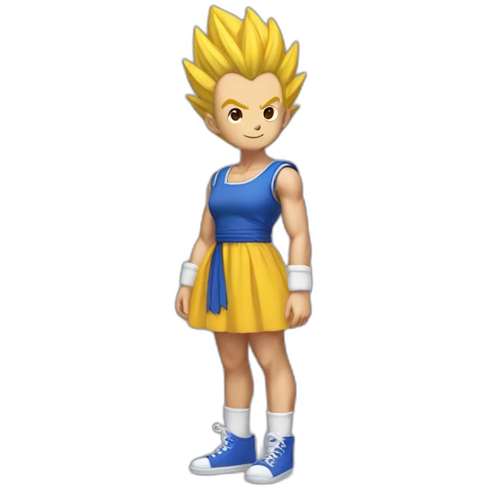 Vegeta in a sundress emoji