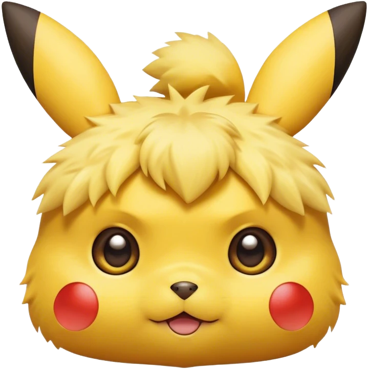 pikachu with cute face emoji