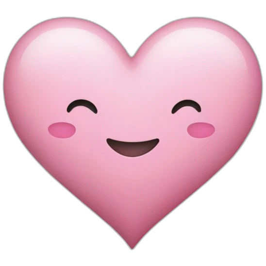 pink heart with stars without color emoji