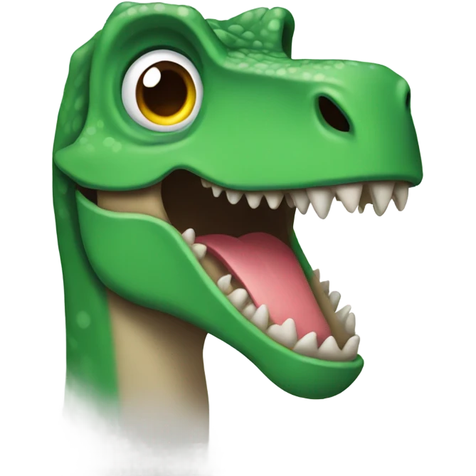 dino pointed towards the front left emoji