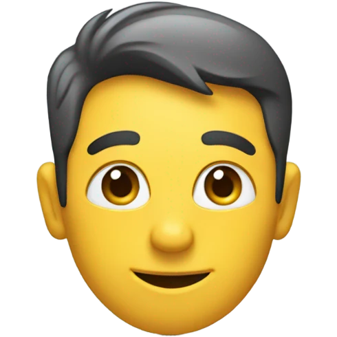 man holding a sign that says good emoji