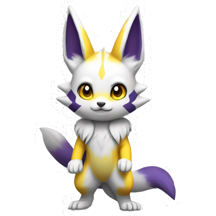 Cute chibi Renamon full body emoji