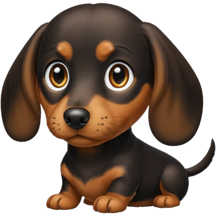Black and tan miniature dachshund  emoji