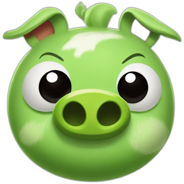 The green pig from Angry Birds emoji