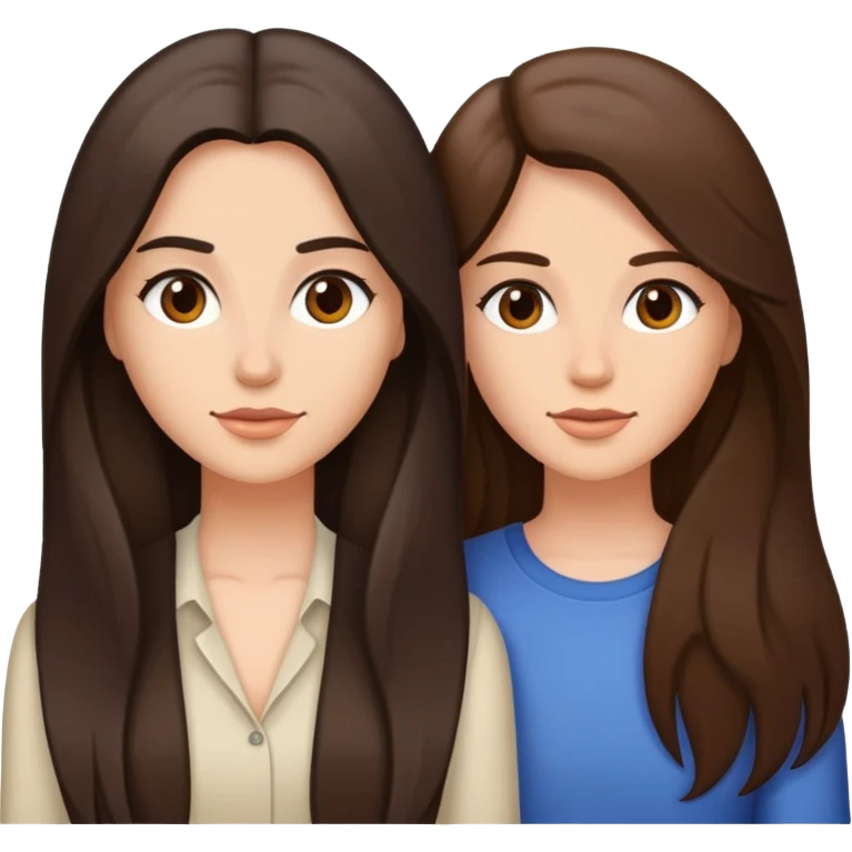 long hair brunette lesbians emoji
