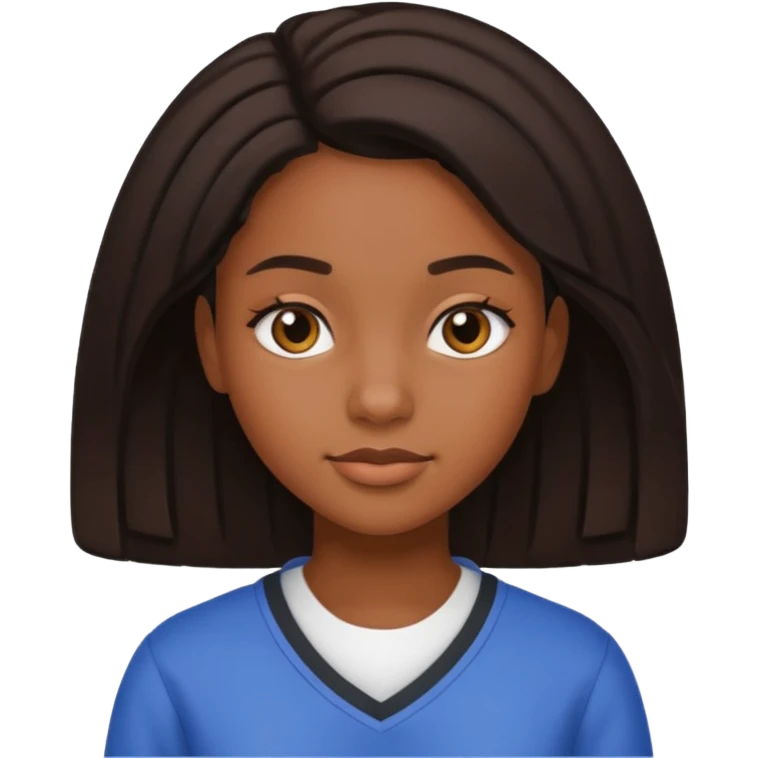 American female black highschool student emoji