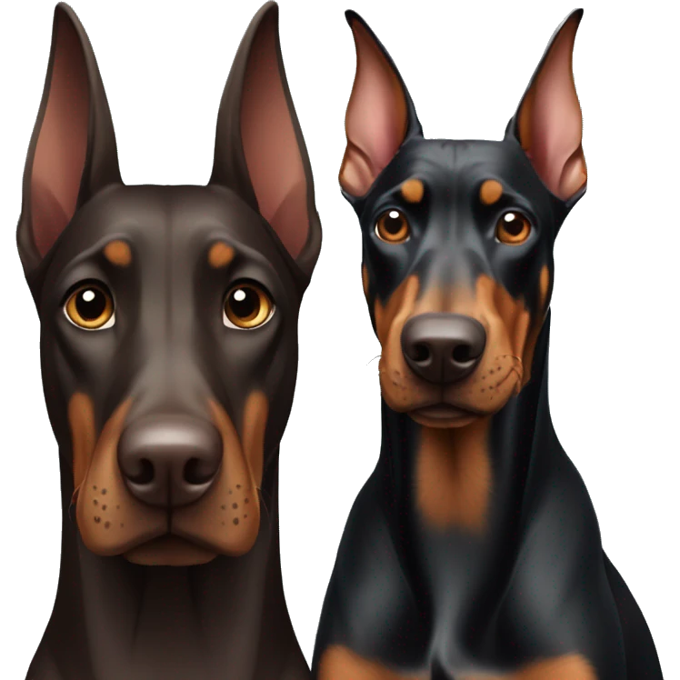 Doberman and Doberman  emoji