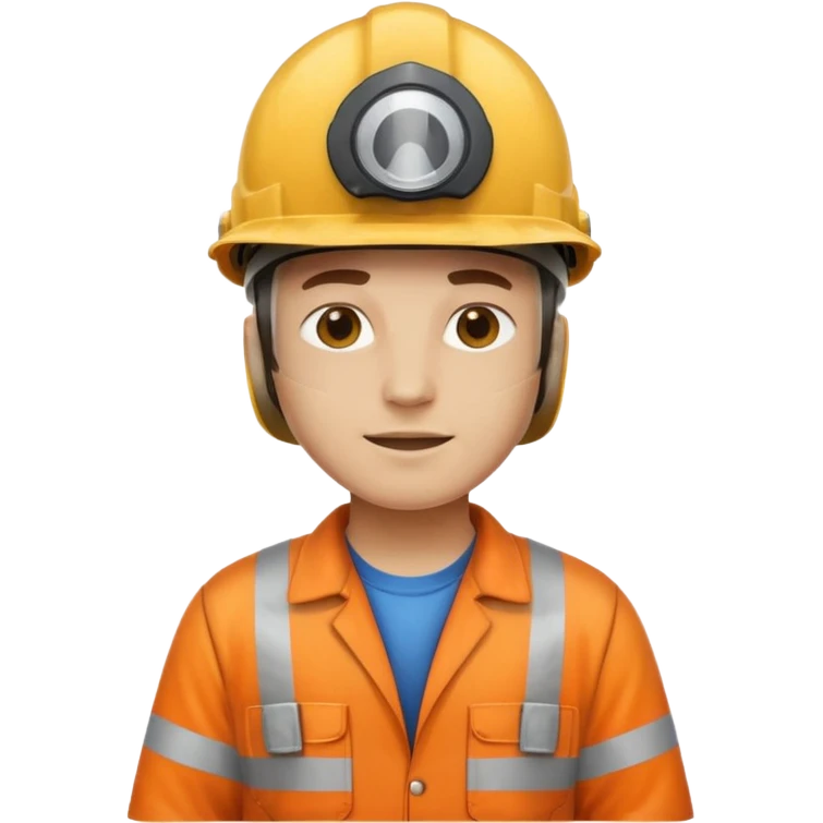 Engineering Oil plant worker in spilled clothes, funny emoji