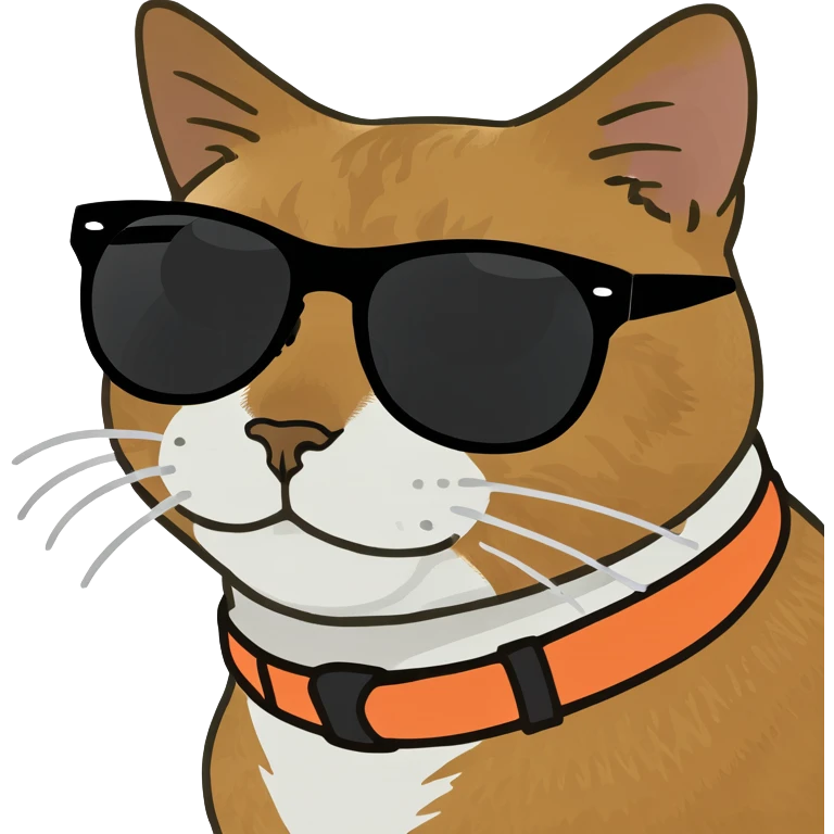 Cat with sunglasses emoji