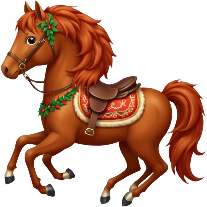 christmas red horse emoji