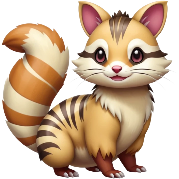 Colorful Linoone-Furret-hybrid emoji