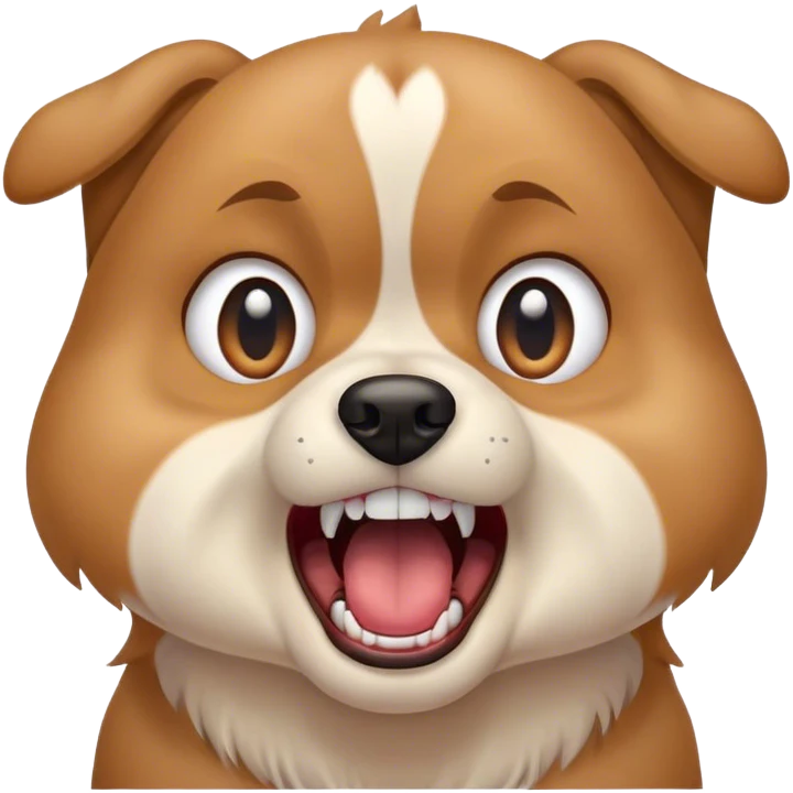Dog screaming in agony and fear emoji
