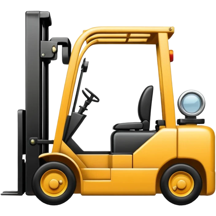 Flip the forklift emoji horizontally so it faces the opposite direction, apple style, simple, clear, no text. emoji