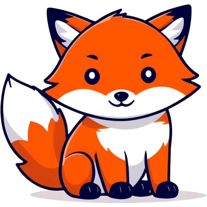 Red fox with friends emoji