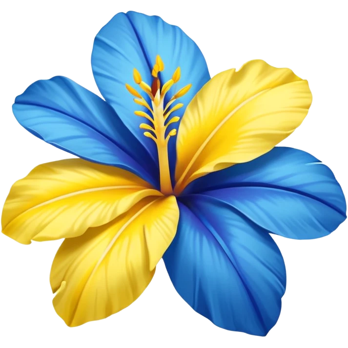 aestetic hawaian flower blue and yellow emoji