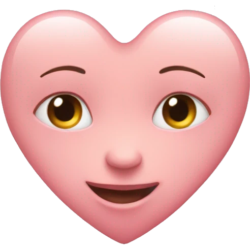 Baby pink heart shape emoji