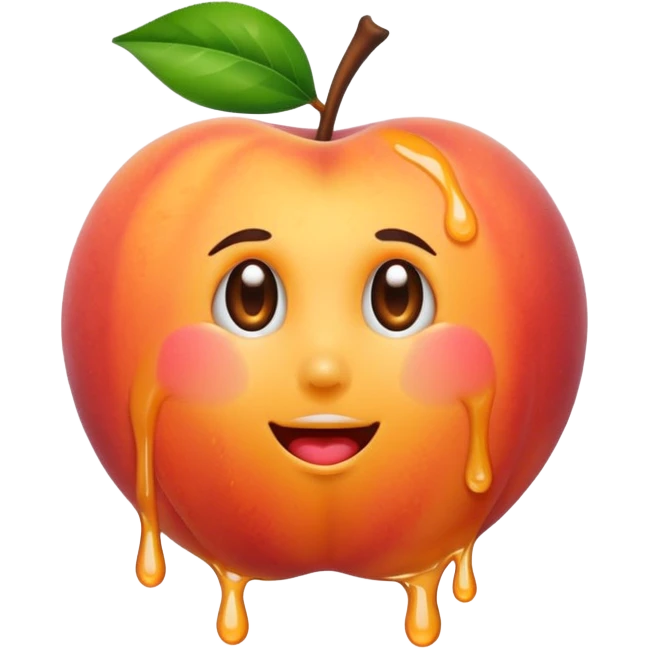 dripping peach emoji emoji