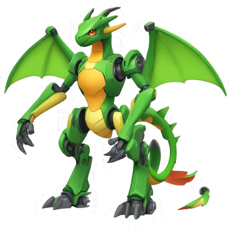 Mechanical Flygon-dragon-Charizard-raptor-Medabot-Mecha full body emoji