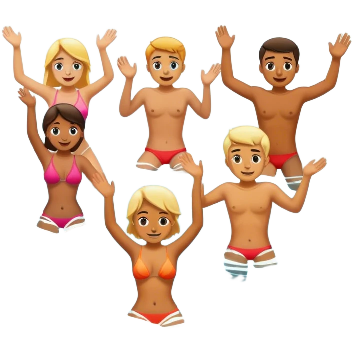 People playing in water emoji