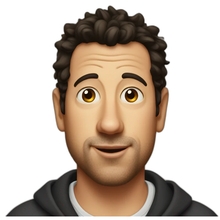 adam sandler but a cow emoji